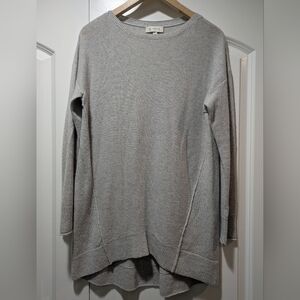 Kinross 100% Cashmere Gray Crewneck Oversized Sweater Sz Small